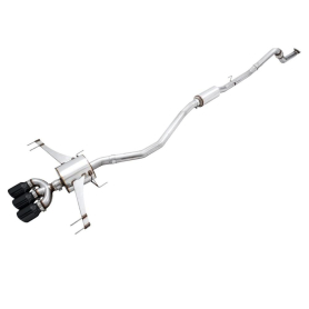 AWE 2017+ Honda Civic Type R Touring Edition Exhaust w/Front Pipe & Triple Diamond Black Tips