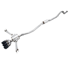AWE 2016+ Honda Civic Si Touring Edition Exhaust w/Front Pipe & Triple Diamond Black Tips
