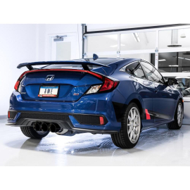 AWE 2016+ Honda Civic Si Touring Edition Exhaust w/Front Pipe & Triple Diamond Black Tips