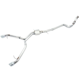 AWE Audi B9 A5 Track Edition Exhaust Dual Outlet - Chrome Silver Tips (Includes DP)