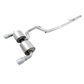 AWE Ford Focus RS Touring Edition Cat-back Exhaust- Resonated - Chrome Silver Tips