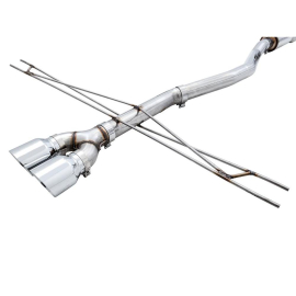 AWE 2016+ Honda Civic Si Track Edition Exhaust w/Front Pipe & Dual Chrome Silver Tips
