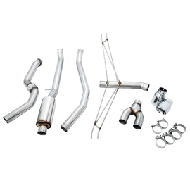 AWE 2016+ Honda Civic Si Track Edition Exhaust w/Front Pipe & Dual Chrome Silver Tips