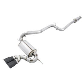 AWE Ford Focus ST Touring Edition Cat-back Exhaust - Resonated - Diamond Black Tips