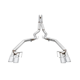 AWE 2018+ Ford Mustang GT (S550) Cat-back Exhaust - Track Edition (Quad Chrome Silver Tips)