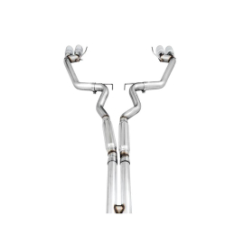 AWE 2018+ Ford Mustang GT (S550) Cat-back Exhaust - Track Edition (Quad Chrome Silver Tips)