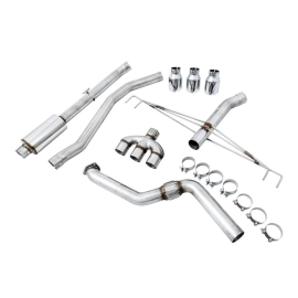 AWE 2017+ Honda Civic Type R Track Edition Exhaust w/Front Pipe & Triple Chrome Silver Tips