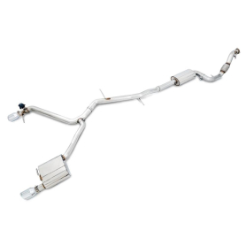 AWE Audi B9 A5 SwitchPath Exhaust Dual Outlet - Chrome Silver Tips (Includes DP and Remote)