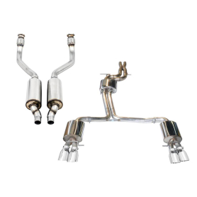 AWE Audi B8 / B8.5 S5 Cabrio Touring Edition Exhaust - Non-Resonated - Chrome Silver Tips