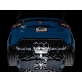 AWE Touring Edition Exhaust for FL5 Civic Type R - Triple Chrome Silver Tips