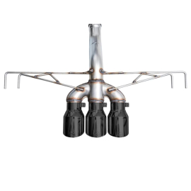 AWE Track Edition Exhaust for FL5 Civic Type R - Triple Diamond Black Tips