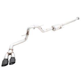 AWE 0FG Dual Side Exit Exhaust for 2021+ Ford F-150 - 4.5" Diamond Black Tips