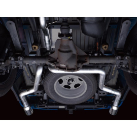 AWE 0FG Dual Split Rear Exhaust for 2021+ Ford F-150 - 5" Chrome Silver Tips