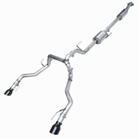 AWE 0FG Resonated Catback for 2021+ Ford F-150 Tremor - Diamond Black Tips