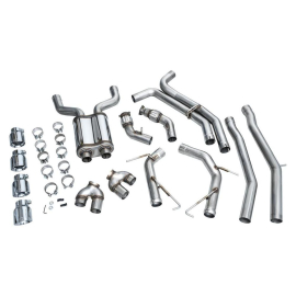 AWE Track Edition Exhaust for Audi C8 S6/S7 - Chrome Silver Tips