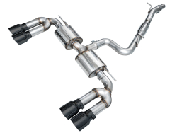 AWE Touring Edition Exhaust for Audi 8Y S3 - Diamond Black Tips