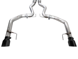AWE Track Edition Exhaust for S650 Ford Mustang GT Fastback - Dual Diamond Black Tips
