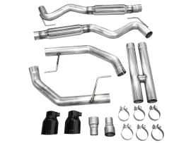 AWE Track Edition Exhaust for S650 Ford Mustang GT Fastback - Dual Diamond Black Tips