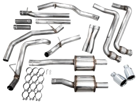 AWE 0FG Catback Exhaust for 2025+ RAM 1500 3.0TT Standard and High Output - Chrome Silver Tips