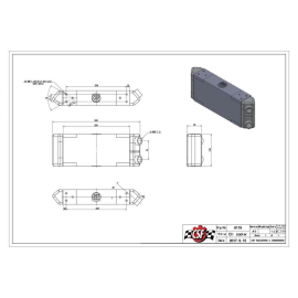 CSF Universal Dual-Pass Oil Cooler - M22 x 1.5 Connections - 13L x 4.75H x 2.16W