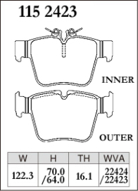 Dixcel Type ES Brake Pads - Mercedes AMG C43 C205/GLC Class X253 (Rear)