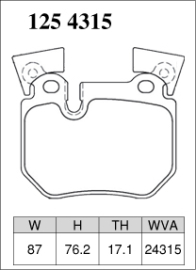 Dixcel Type ES Brake Pads - BMW 1 Series E82 E87/3 Series E90 E91 E93 M Performance (Rear)