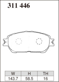 Dixcel Type ES Brake Pads - Toyota Caldina ST246W/Alphard ANH10 ANH15/Estima ACR30 ACR40 (Front)
