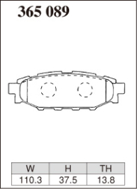 Dixcel Type ES Brake Pads - Subaru 08-14 WRX/Toyota 86 GT REAR