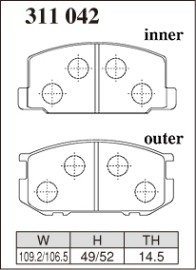 Dixcel Type S Brake Pads - Toyota Corolla Levin/Trueno AE86 (Front)