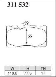 Dixcel Type S Brake Pads - Lexus IS300/IS350/GS300/GS350 (Front)