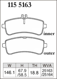 Dixcel Type Z Brake Pads - Mercedes AMG GT-S R190/C63 W213/E63 W213/S63 W222 (Front)