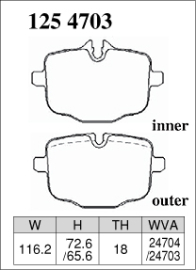 Dixcel Type Z Brake Pads - BMW M3 G80/M4 G82 G83/M5 F10/M6 F06 F12 (Rear)