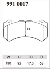 Dixcel Type Z Brake Pads - Nissan GTR R35/Jeep Grand Cherokee SRT-8/SRT (6 Piston Brembo) (Front)