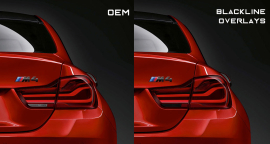 Goldenwrench Supply BMW 4 Series M4 2017+ (F32/F82 LCI) BLACKLINE Taillight Overlay Kit