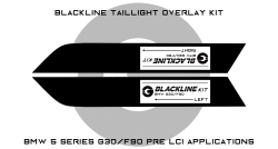 Goldenwrench Supply BMW 5 Series 2017-2020 (F90 Pre LCI) BLACKLINE Taillight Overlay Kit