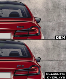 Goldenwrench Supply BMW 5 Series 2021+ (G30/F90 LCI) BLACKLINE Taillight Overlay Kit