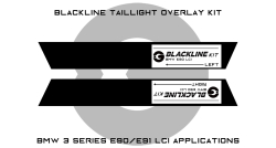 Goldenwrench Supply BMW 3 Series M3 2009-2011 (E90/E91 LCI) BLACKLINE Taillight Overlay Kit