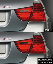 Goldenwrench Supply BMW 3 Series M3 2009-2011 (E90/E91 LCI) BLACKLINE Taillight Overlay Kit