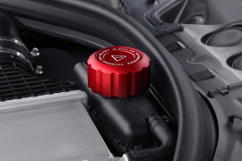 Goldenwrench Supply BMW M Series BLACKLINE Performance EDITION Red Chargecooler Coolant Tank Cap Cover