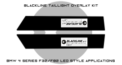Goldenwrench Supply BMW 4 Series (F32/F82 OLED LED Styled Taillights) BLACKLINE Taillight Overlay Kit