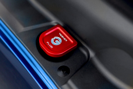 Goldenwrench Supply Toyota GR Supra 2020+ (A90) BLACKLINE Performance Washer Fluid Cap (Red)