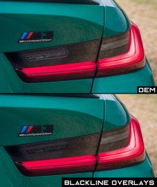 Goldenwrench Supply BMW 3 Series M3 Competition 2021+ (G20/G80 Pre LCI) BLACKLINE Taillight Overlay Kit
