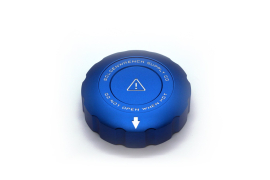 Goldenwrench Supply BMW M Car Series BLACKLINE Performance Motorsport BLUE Coolant Expansion Tank Cap Cover