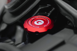 Goldenwrench Supply MINI 2014+ JCW / GP3 (F5X) BLACKLINE Performance Edition RED Washer Fluid Cap