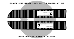 Goldenwrench Supply BMW M2 2023+ (G87) BLACKLINE Rear Reflector Overlay Kit