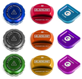 Goldenwrench Supply BLACKLINE Performance Individual Billet Cap Set