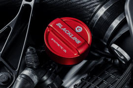 Goldenwrench Supply BMW 2017+ S63/S68 Engine BLACKLINE Performance Edition RED Engine Cap Set (Oil Cap / Coolant Caps)
