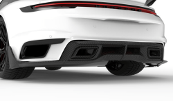 1016 Industries Porsche 992 Turbo S Rear Diffuser Inner Exhaust Shields (Twill Carbon)