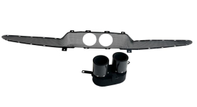 Ferrari 296 GTB | Carbon - Stainless Steel Black Tailpipes with Gloss Carbon Cover