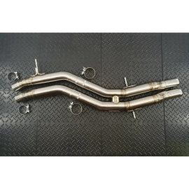 Redstar Stainless Steel Centre Resonator Delete - Audi RSQ8/SQ7/SQ8, Bentley Bentayga, Porsche Cayenne S V8/Turbo/GTS